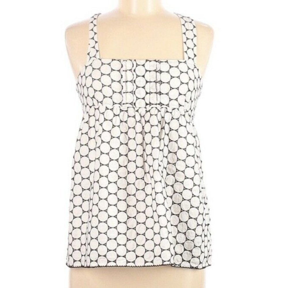 Diane Von Furstenberg DVF White Top Blouse Size 8 Medium M Sleeveless Excellent